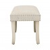 Lyon Fabric Bench Cream Lyon Fabric Bench Cream
