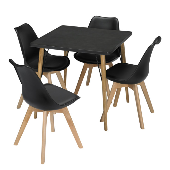 Mercer Dining Table Black Faux Concrete Mercer Dining Table Black Faux Concrete