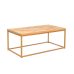 Mirelle Coffee Table Solid Oak Gold Metal Frame Mirelle Coffee Table Solid Oak Gold Metal Frame