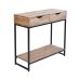 Mirelle Console Table Solid Oak Black Metal Frame Mirelle Console Table Solid Oak Black Metal Frame