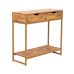 Mirelle Console Table Solid Oak Gold Metal Frame Mirelle Console Table Solid Oak Gold Metal Frame