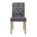 Paris Chair Silver Velvet (Pack of 2)