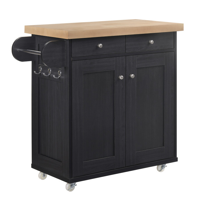 Portland Kitchen Island Black Portland Kitchen Island Black