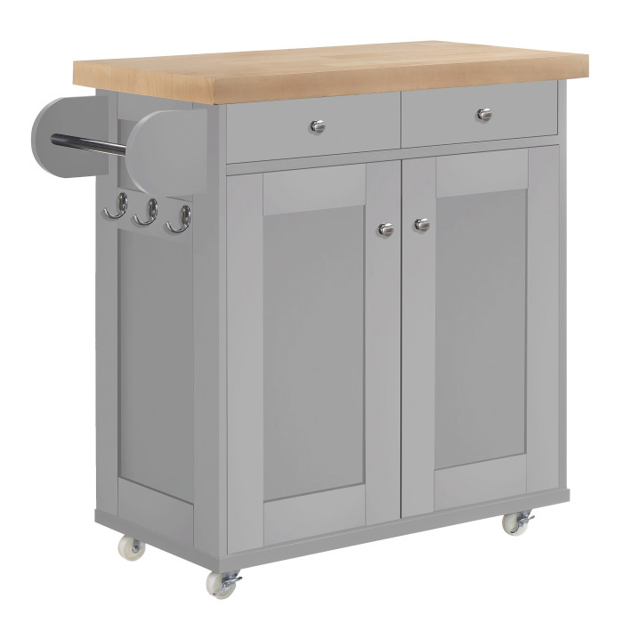 Portland Kitchen Island Grey Portland Kitchen Island Grey