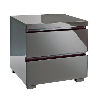 Puro 2 Drawer Bedside Charcoal Puro 2 Drawer Bedside Charcoal