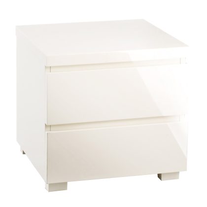 Puro 2 Drawer Bedside Cream Puro 2 Drawer Bedside Cream