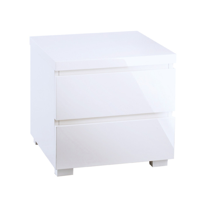 Puro 2 Drawer Bedside White