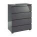 Puro 4 Drawer Chest of Drawers Charcoal