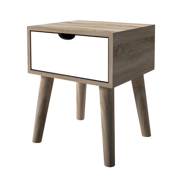 Scandi Oak Lamp Table White Scandi Oak Lamp Table White