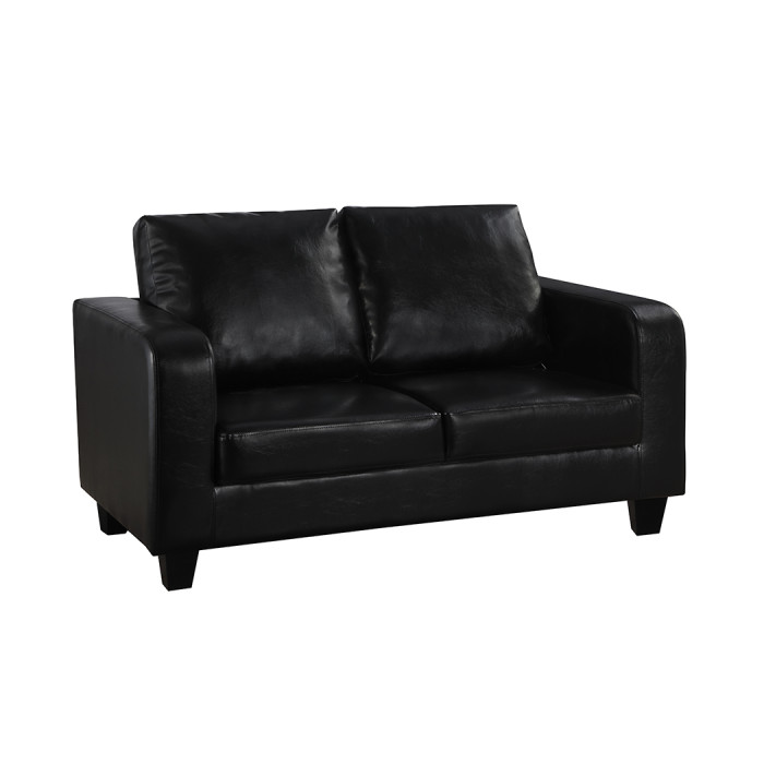 Sofa In A Box Black Faux Leather Sofa In A Box Black Faux Leather