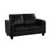 Sofa in A Box Black Faux Leather Sofa in A Box Black Faux Leather
