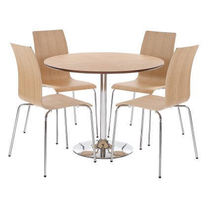 Soho Dining Set Oak Veneer