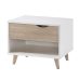 Stockholm 1 Drawer Bedside Table White-Oak Stockholm 1 Drawer Bedside Table White-Oak