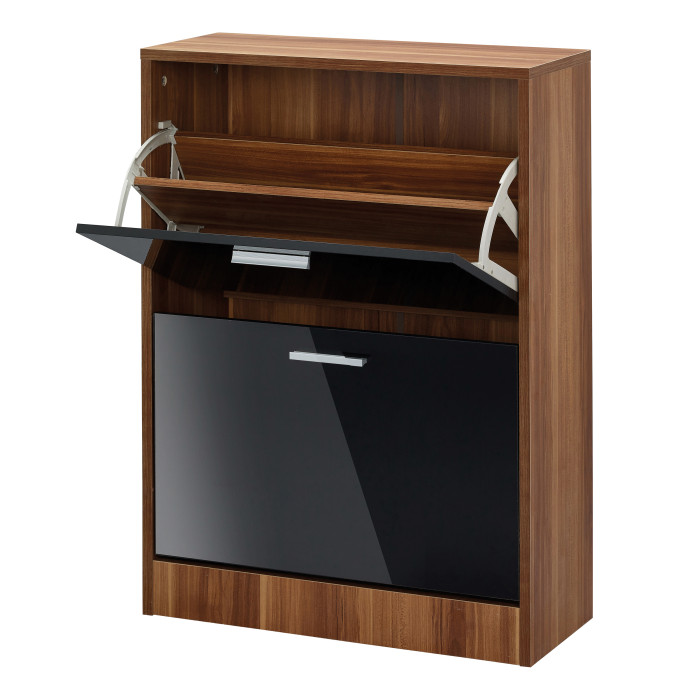 Strand 2 Drawer Shoe Storage Black Strand 2 Drawer Shoe Storage Black