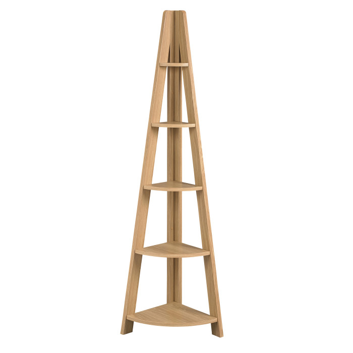 Tiva Corner Ladder Shelving Oak Tiva Corner Ladder Shelving Oak