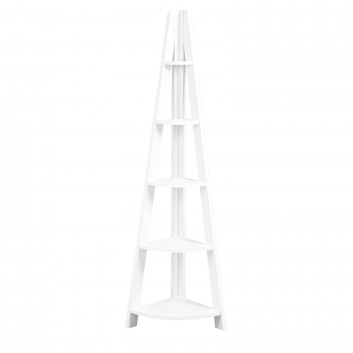 Tiva Corner Ladder Shelving White