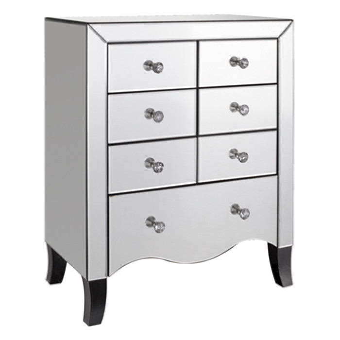 Valentina 7 Drawer Mirrored Chest Valentina 7 Drawer Mirrored Chest