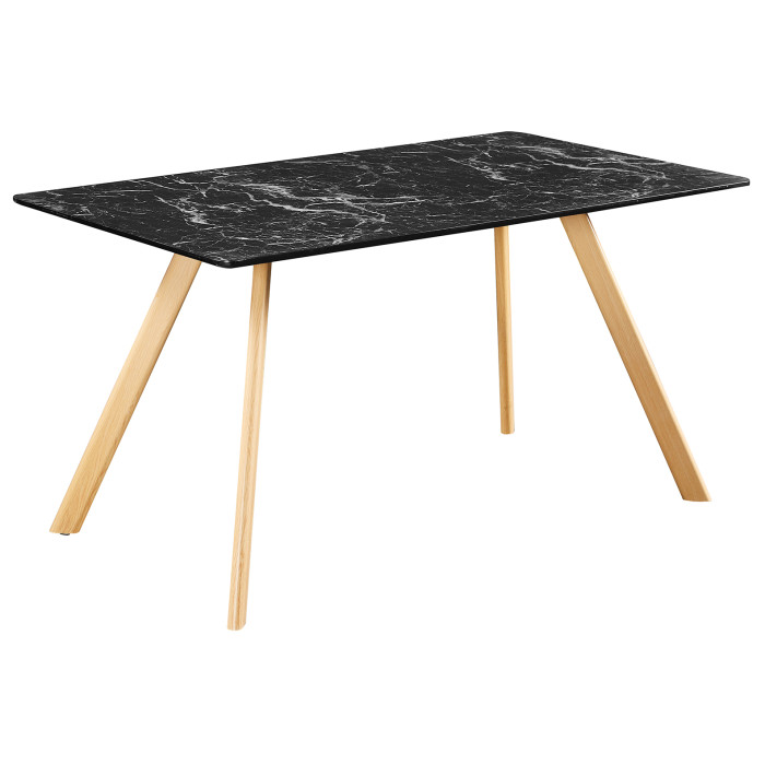 Venice Black Dining Table Marble Effect Venice Black Dining Table Marble Effect