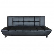 Vogue Sofa Bed Black Faux Leather