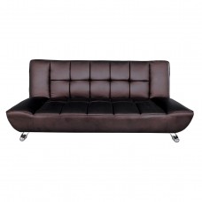Vogue Sofa Bed Brown Faux Leather Vogue Sofa Bed Brown Faux Leather