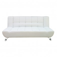 Vogue Sofa Bed White Faux Leather