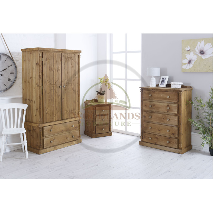 DIANA SOLID PINE 3 PIECE BEDROOM SET- DESIGN DOORS IN LIGHT OAK WAX DIANA SOLID PINE 3 PIECE BEDROOM SET- DESIGN DOORS IN LIGHT OAK WAX