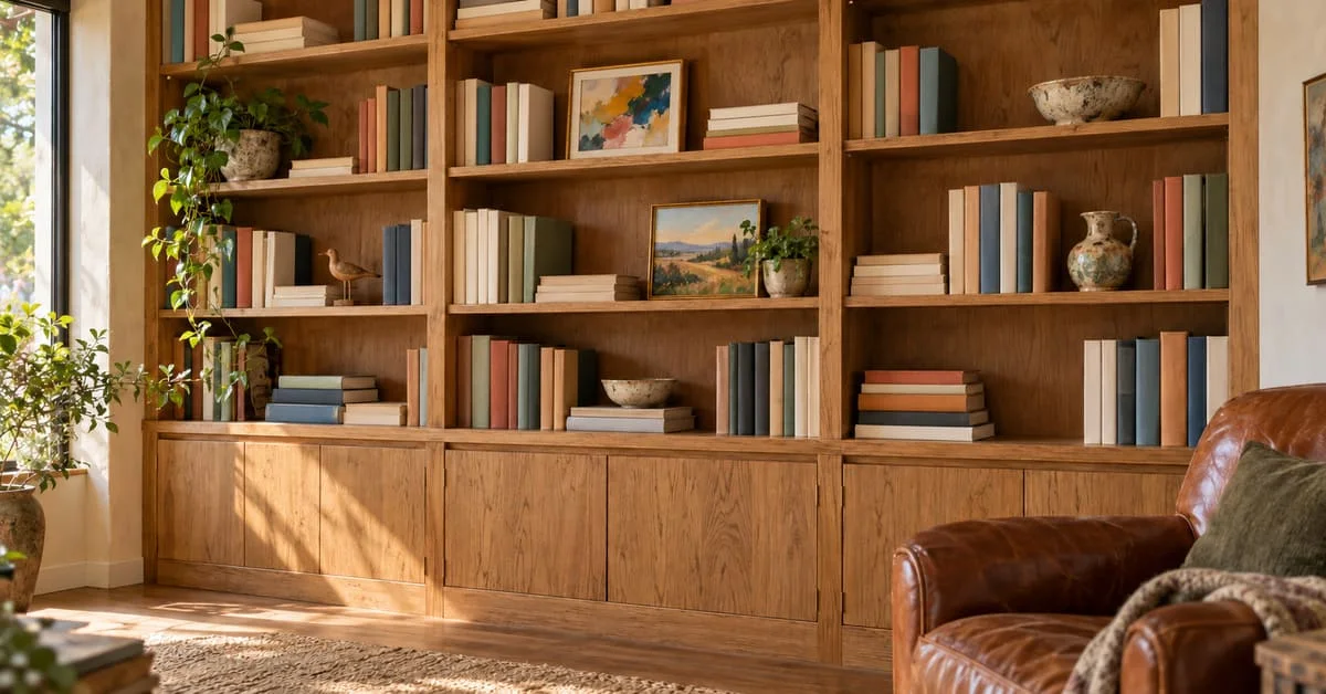 how-to-arrange-bookshelves-with-books-art-and-personal-objects